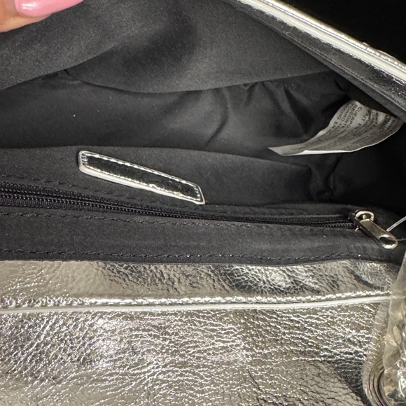 Betsey Johnson Silver Heart-Embellished Shoulder Bag - Picture 5 of 8